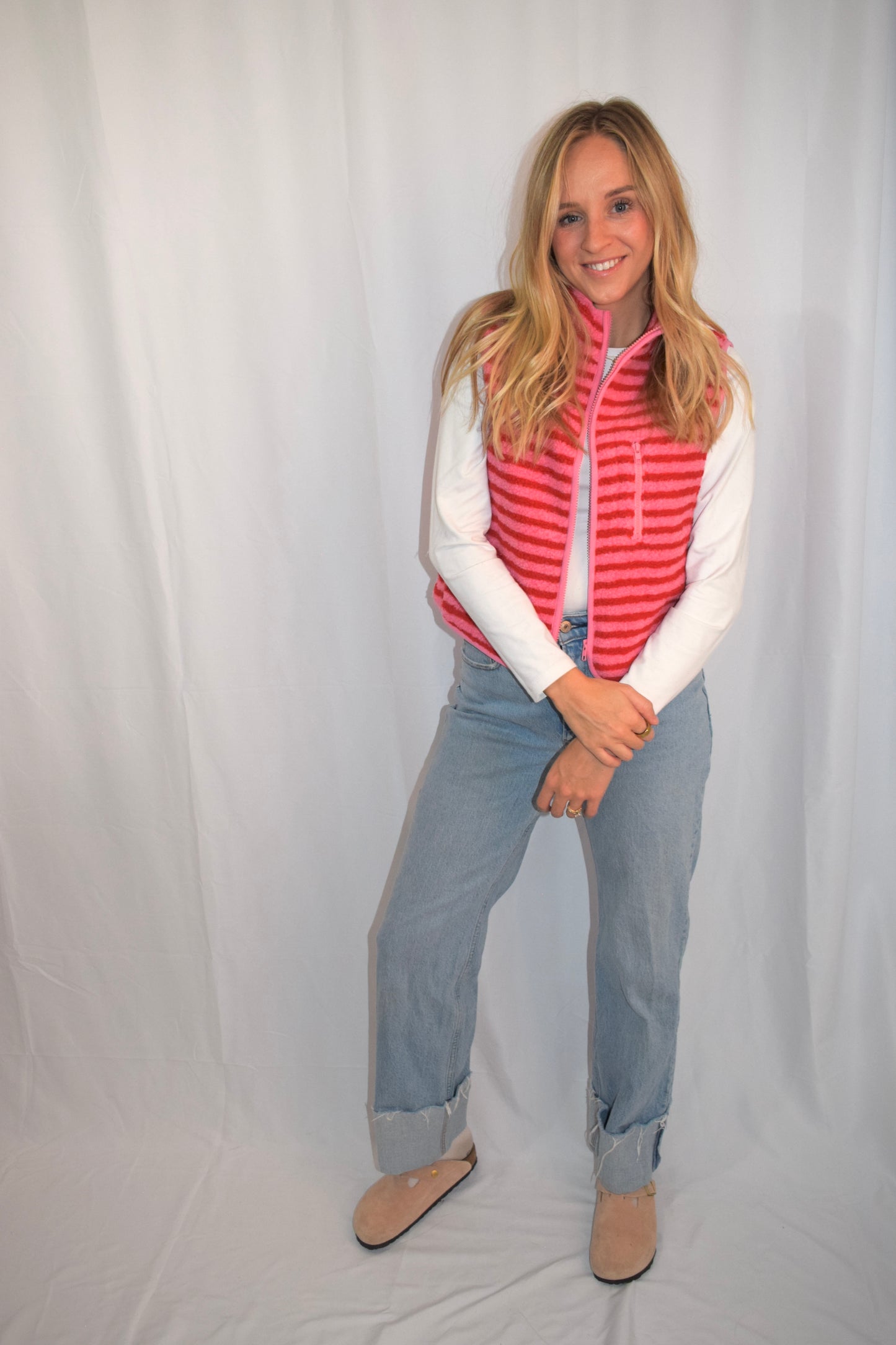 Bubblegum Striped Vest