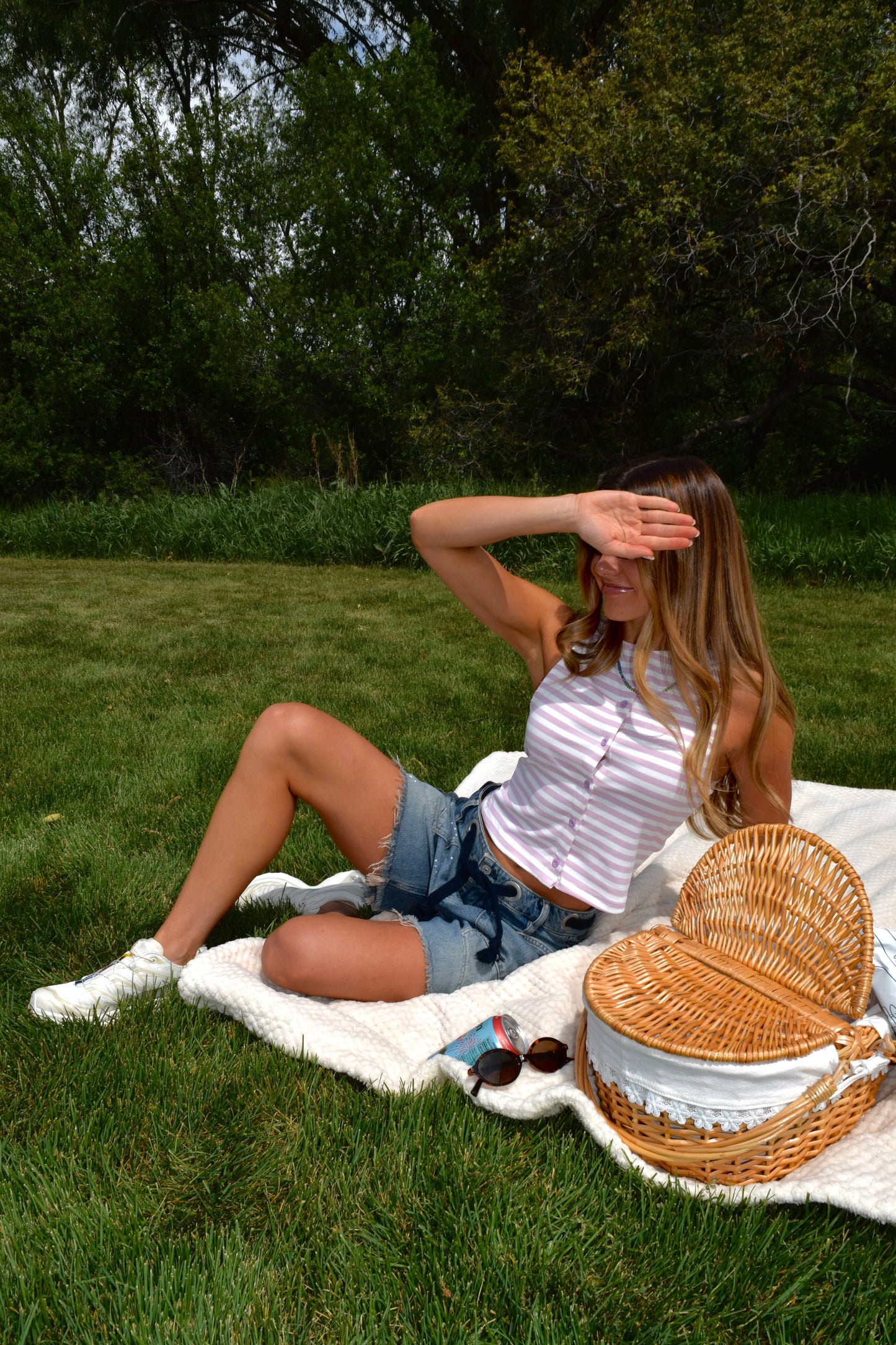 Pink Lemonade Striped Tank
