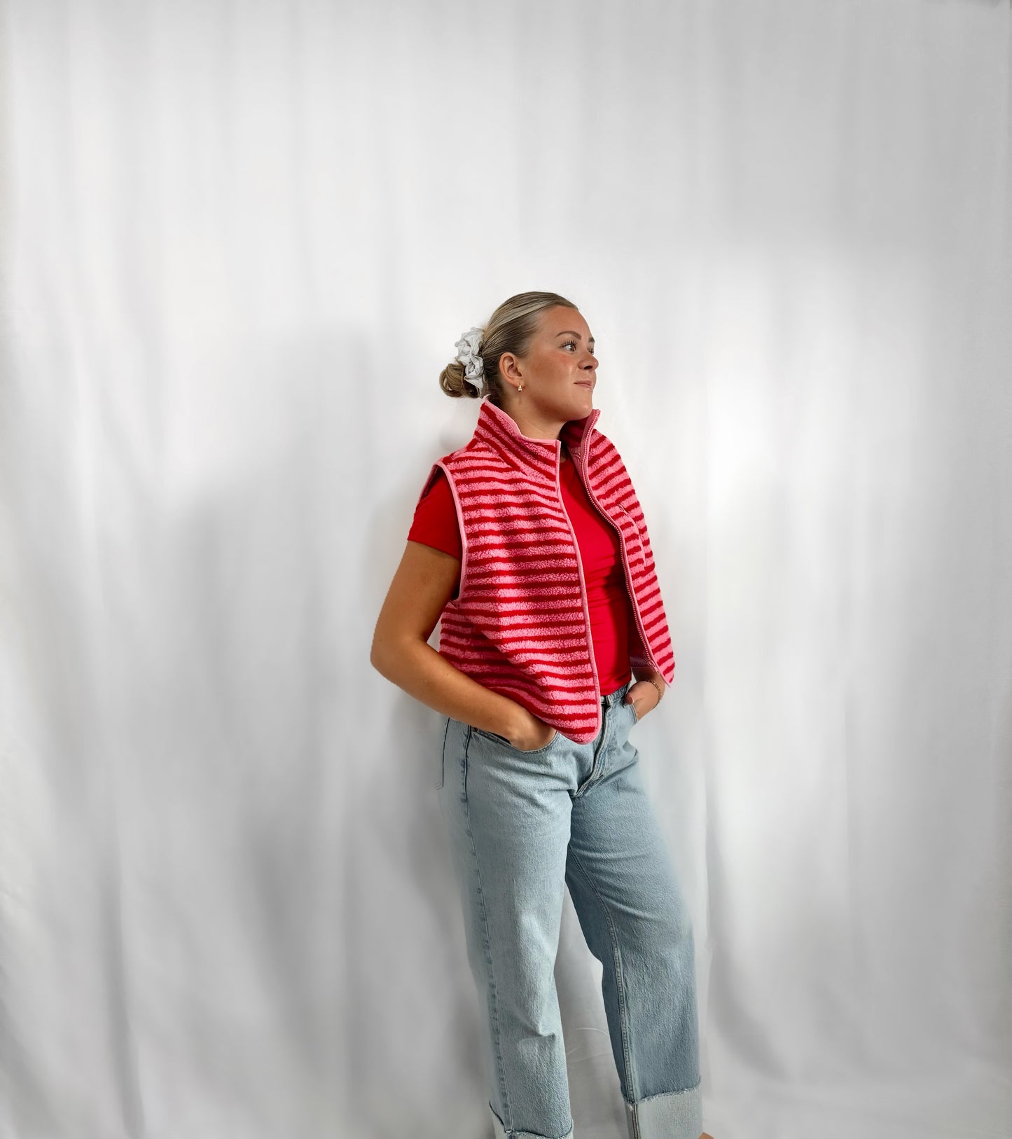 Bubblegum Striped Vest