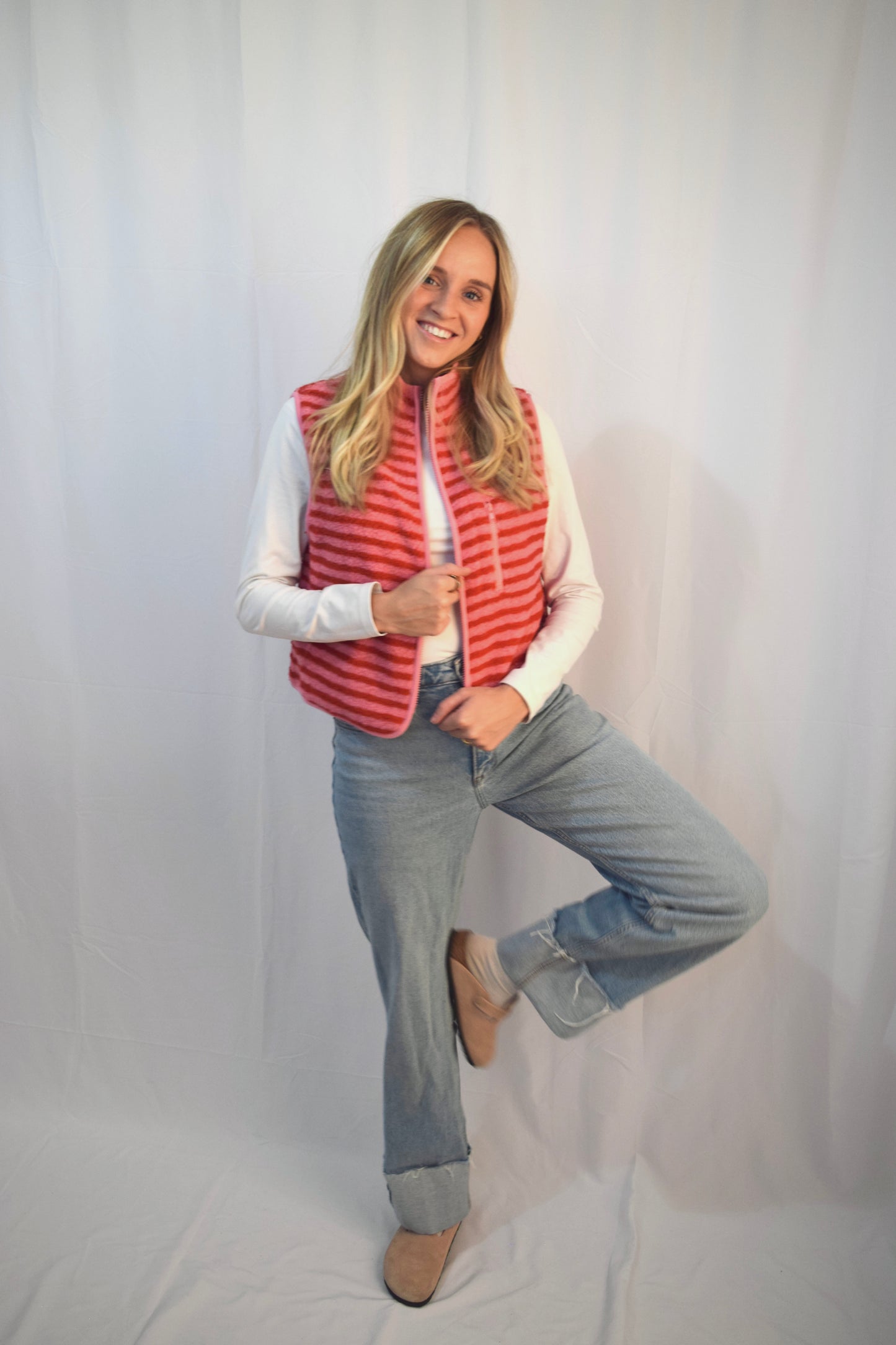 Bubblegum Striped Vest