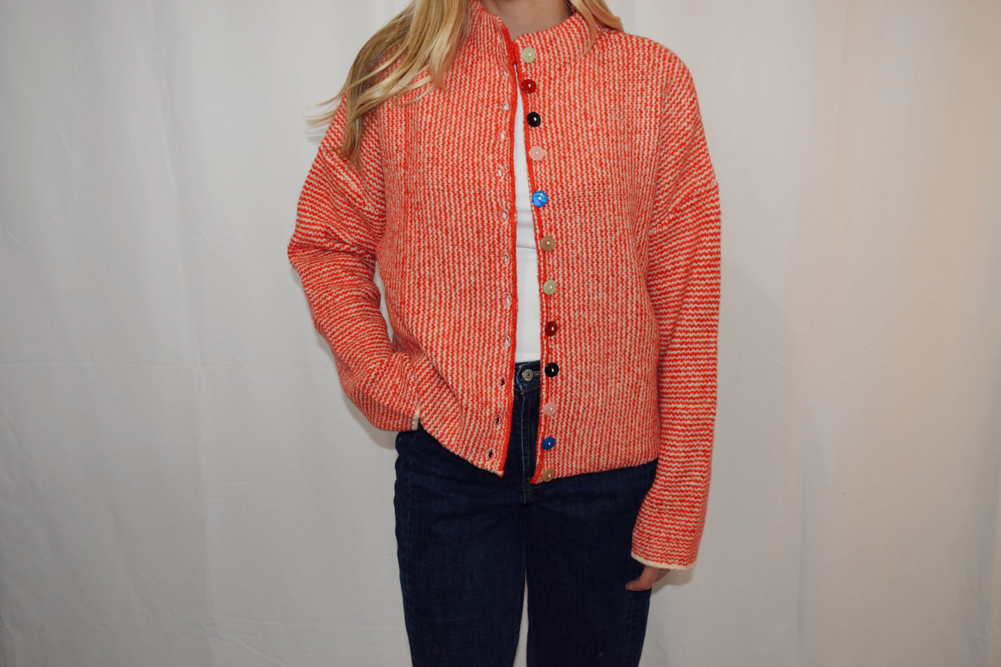 Sweetheart Button Cardigain